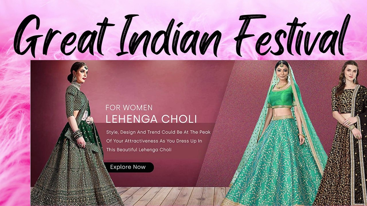 Women's Organza Floral Green Semi-Stitched Lehenga Choli