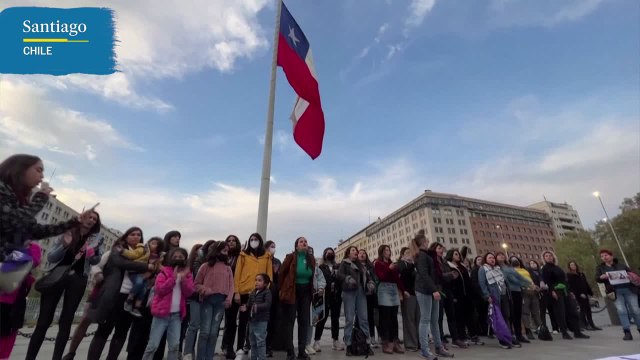 La protesta de mujeres en Chile por la muerte de Mahsa Amini