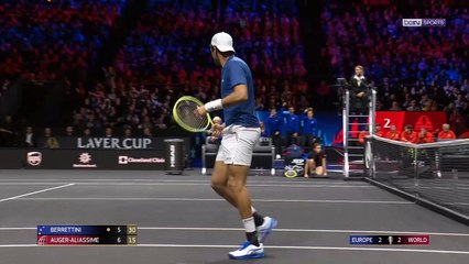 Laver Cup : Matteo Berrettini s'offre Félix Auger-Aliassime et porte l'Europe à 4-2