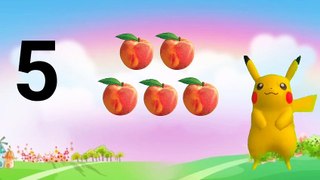 123 Numbers counting with fruit names| 123 learning videos