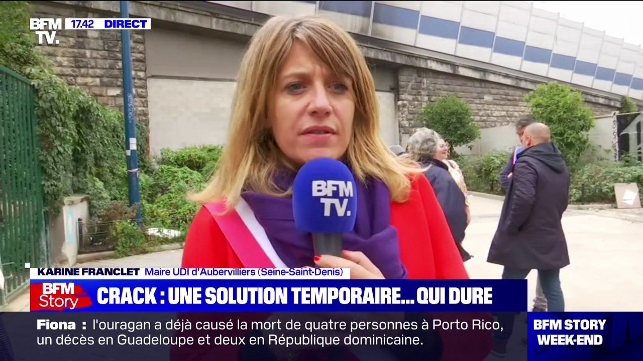 Camp de consommation de crack: "Depuis 365 jours, mes habitants vivent l'enfer", dénonce Karine Franclet, maire d'Aubervilliers