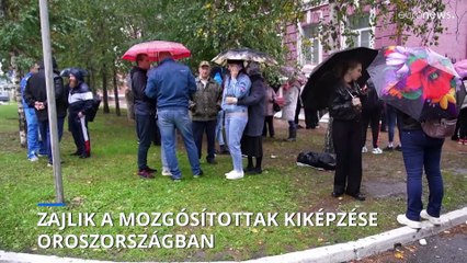 Zajlik a mozgósítottak kiképzése Oroszországban