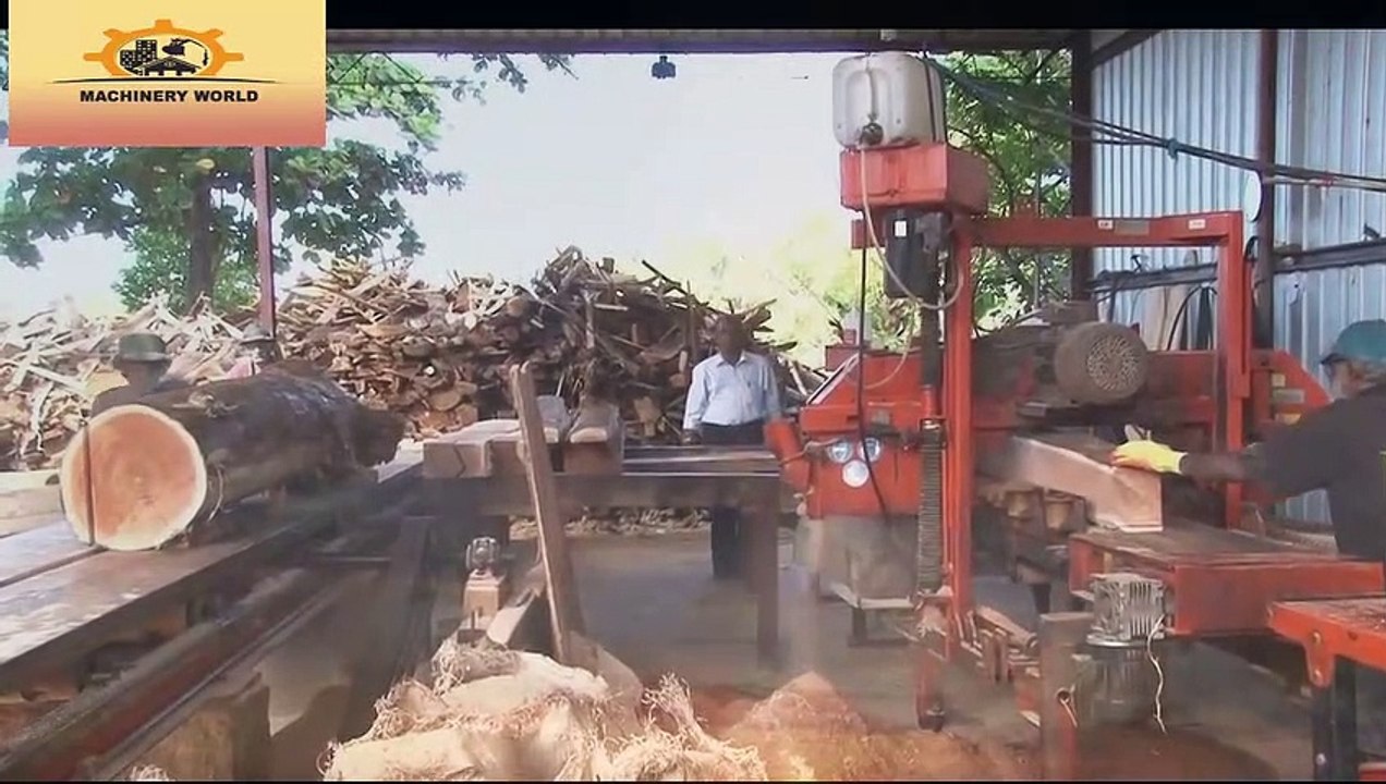 Amazing Dangerous Biggest Wood Sawmill Machine - Extreme Fastest Woodworking Chainsaw Equipment