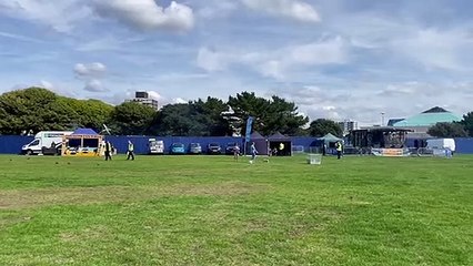 A quiet Saturday afternoon on Castle Field in Southsea for Along the Coast