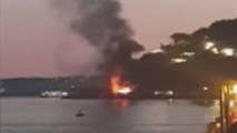Sarıyer'de balıkçı barınağında yangın: 2 yaralı