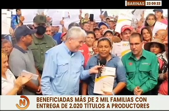 Benefician a más de 2 mil familias con la entrega de 2.020 títulos agrarios en Barinas