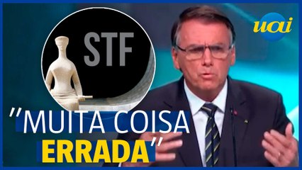 Bolsonaro critica o STF em debate no SBT