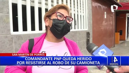 SMP: comandante de la Policía Nacional herido tras resistirse a robo de su camioneta