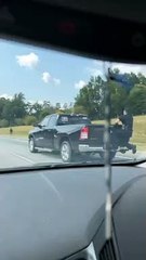Cops Chase Down Man in Traffic and Tackle Him Against Barricade