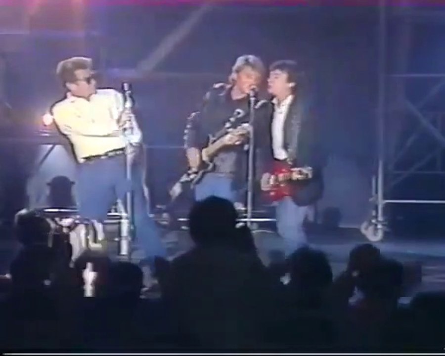 Johnny Hallyday - Le bon temps du rock'n'roll avec Eddy Mitchell, Bashung, Phil Palmer  et Nono de Trust ( Tv 1989 )