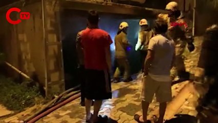 Ümraniye’de kapalı otoparkta bulunan 6 araç yandı