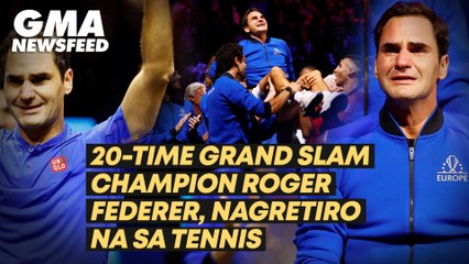 Tennis legend Roger Federer emotional at final match | GMA News Feed