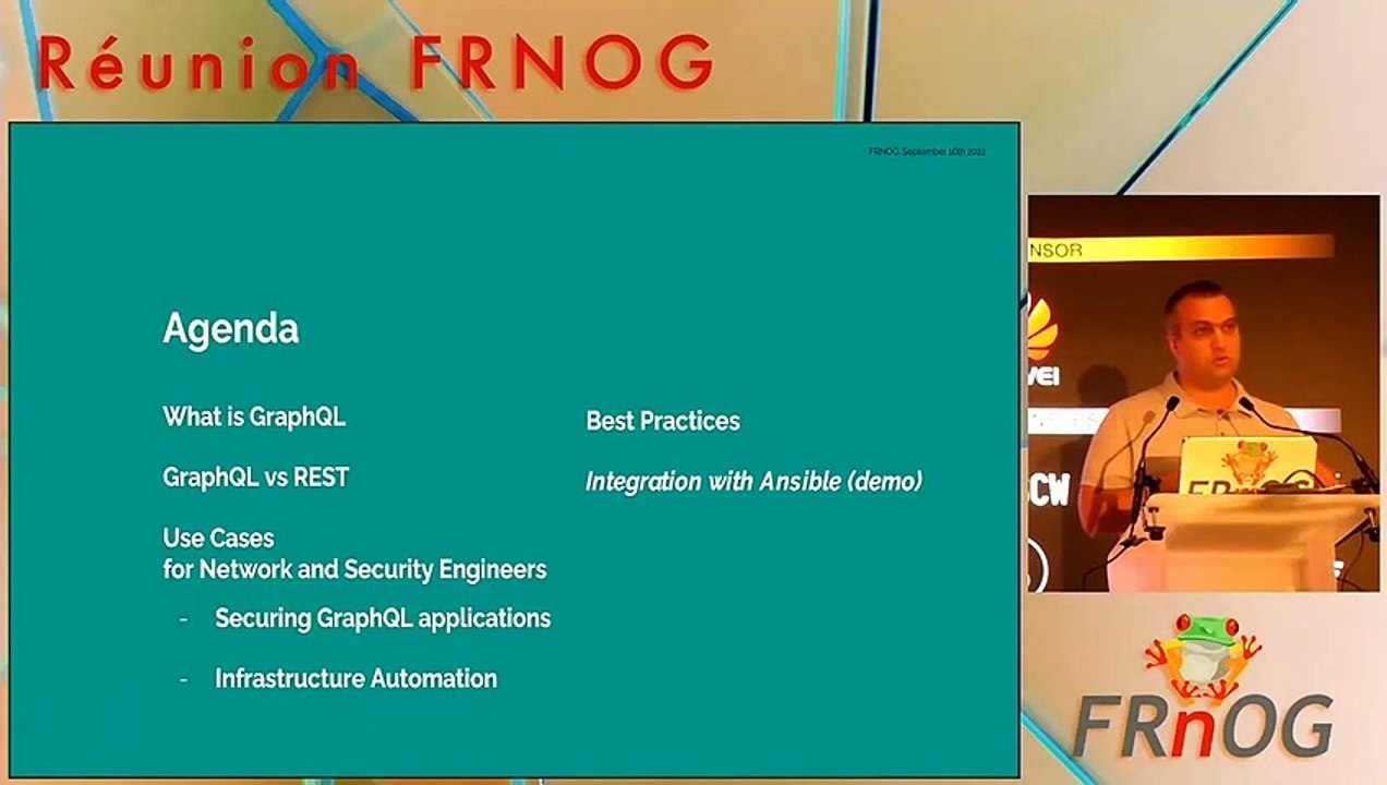 FRnOG 36 - Damien Garros : GraphQL dans le monde du réseau et de la sécurité