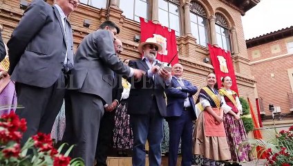 Antonio Resines, en la fiesta de la vendimia de Cariñena