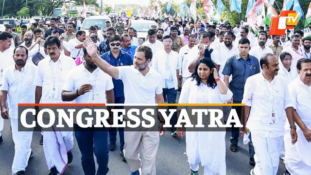Rahul Gandhi Joins Bharat Jodo Yatra At Thrissur, Kerala