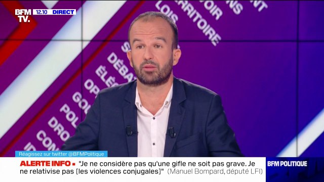 Manuel Bompard sur l'affaire Quatennens: Je ne minimise pas, une gifle est une violence inacceptable