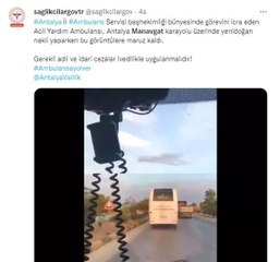 Son dakika haber | Siren çalıp uyarı yapan ambulansa ısrarla yol vermedi