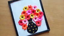 Amazing paper flower wall hanging decoration ideas/diy wall hanging/papercrafts/wall mate/home decors/ruhi crafts and diy