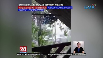 Malakas na hangin at ulang dala ng Bagyong Karding, nararanasan na sa Polillo Island | 24 Oras Weekend