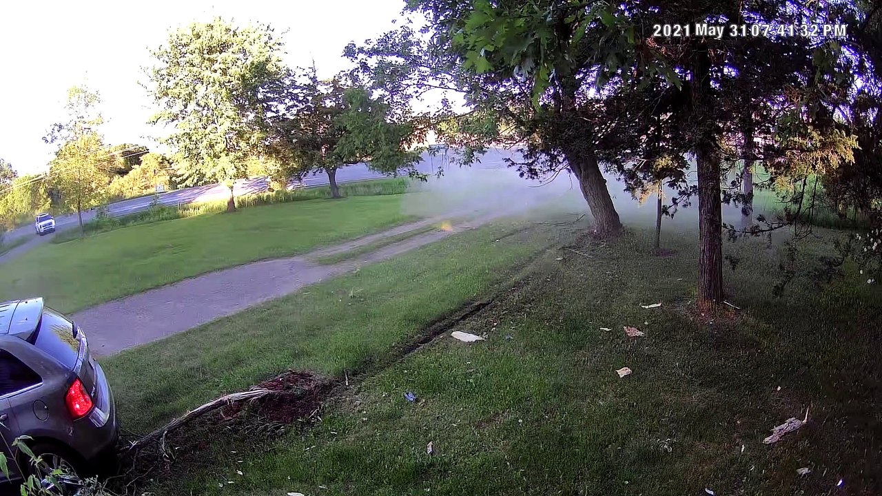 Woman Runs Stop Sign and Runs Over Tree
