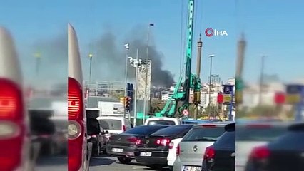 İstanbul'da boya imalathanesinde korkutan yangın