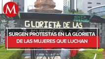 Protestan colectivos feministas en Paseo de la Reforma