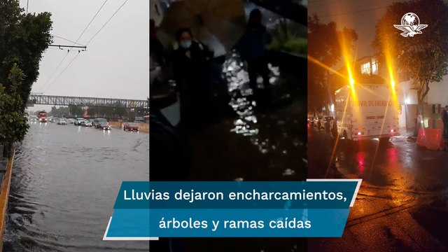Lluvias del sábado en CDMX dejan seis encharcamientos