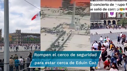 Estampida en el Zócalo para ver al Grupo Firme en primera fila