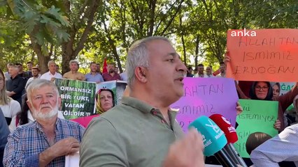 Köylülerden katı atık tesisine tepki:  'Bizi kesmeden bu ağaçları kesemezsiniz!'