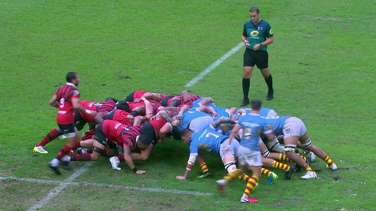 TOP 14 - Essai de Mathieu ACEBES (USAP) - USA Perpignan - RC Toulon - Saison 2022:2023