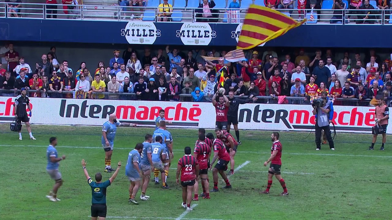TOP 14 - Essai de Gael DREAN (RCT) - USA Perpignan - RC Toulon - Saison 2022:2023