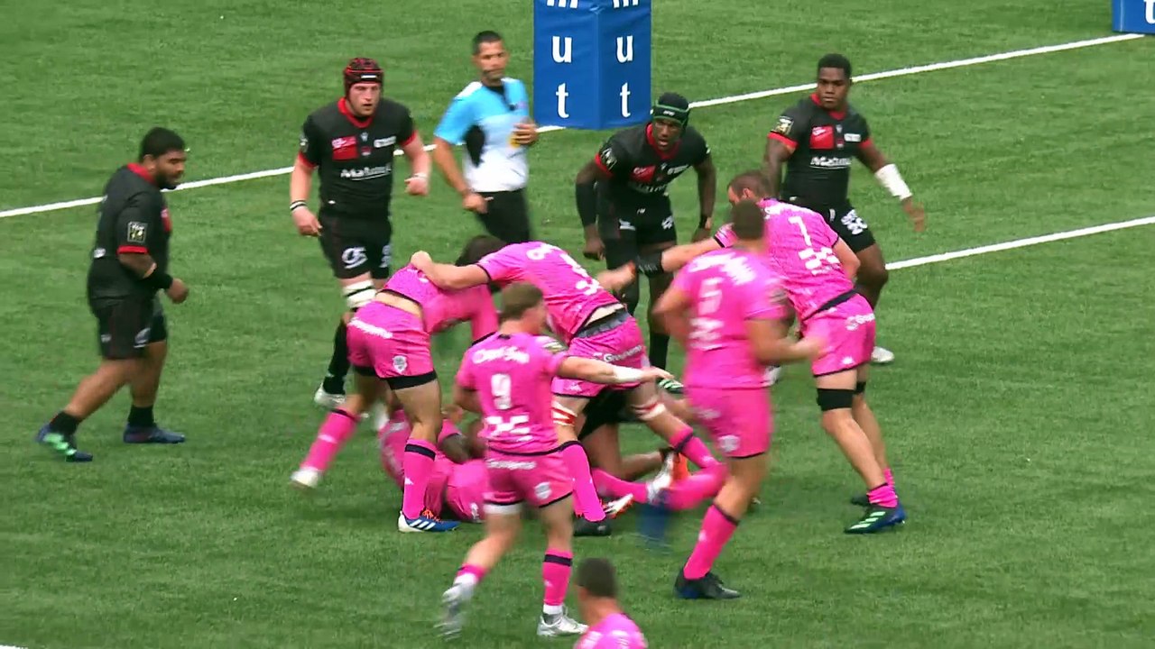 TOP 14 - Essai de James HALL (SFP) - LOU Rugby - Stade Français Paris ...