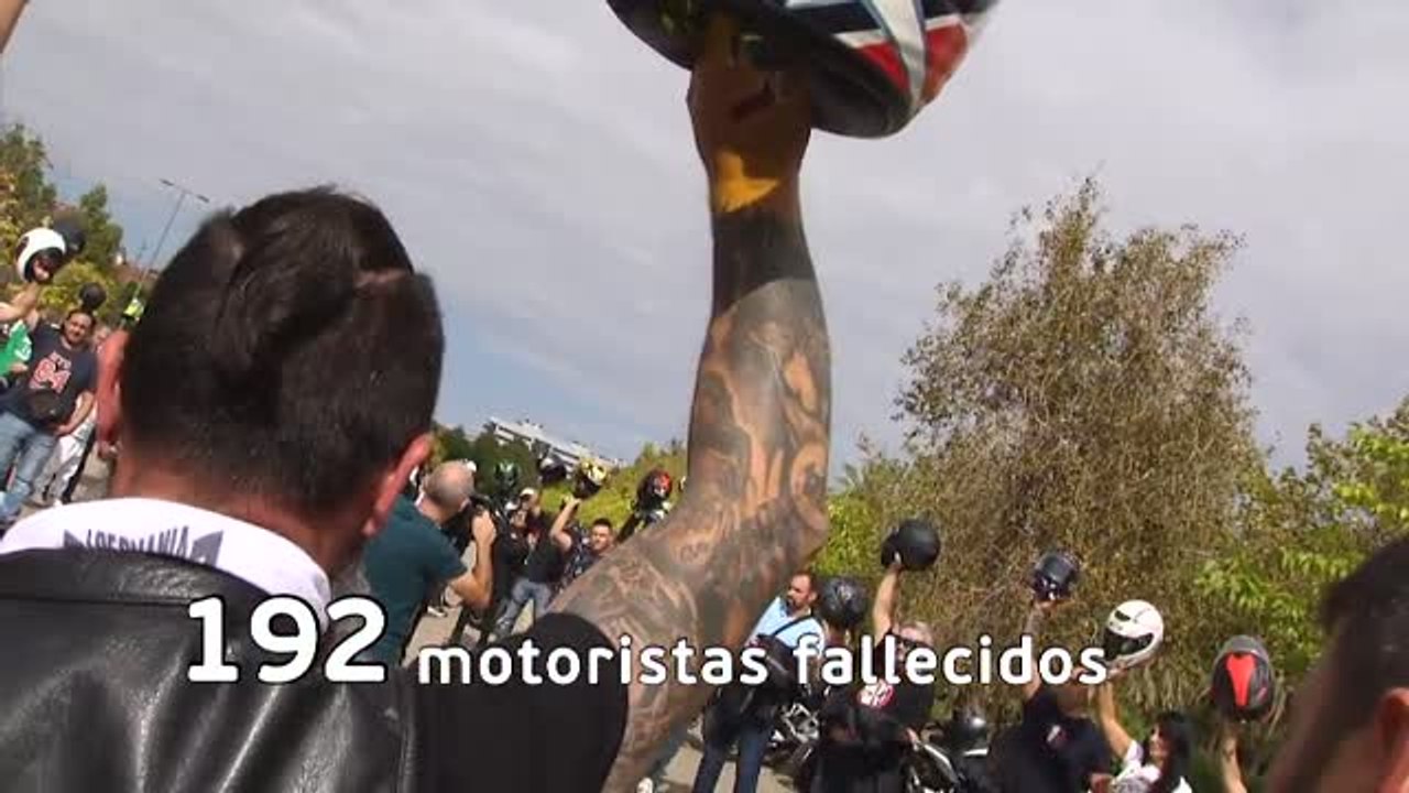Protesta de motoristas en toda España para exigir a la DGT más seguridad en las carreteras