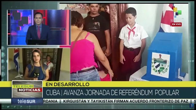 Cuba: Pioneros de la enseñanza primaria custodian las urnas en referendo del Código de las Familias