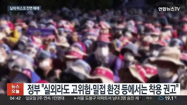 오늘부터 실외 마스크 해제…유행 감소세 지속