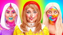 AWESOME MAKEUP TRANSFORMATION __ I Turned Into the Doll! Tutorial for Beauty Makeover by 123 GO!