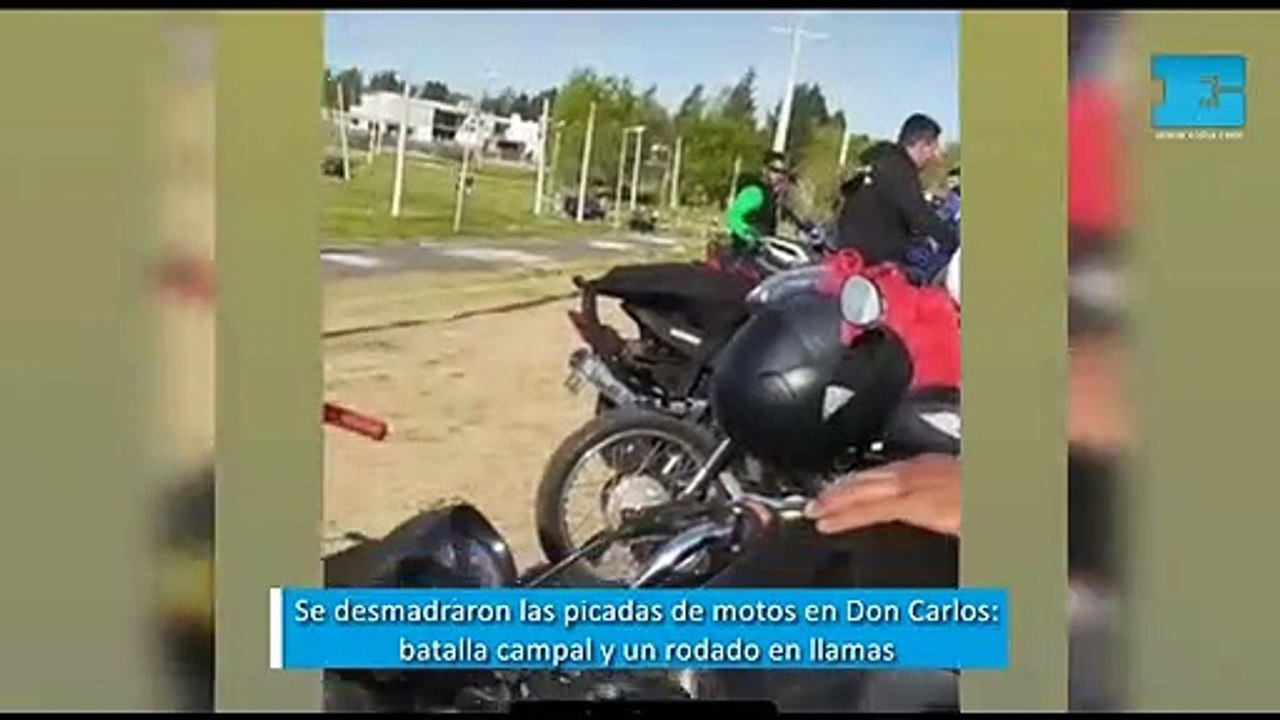 Picadas "desmadradas" en un barrio de La Plata: batalla campal y un rodado en llamas