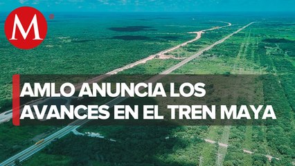 AMLO anuncia colocación de rieles en algunos tramos del Tren Maya