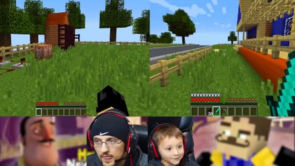 MINECRAFT HELLO NEIGHBOR & HIS BROTHER FIGHT 4 Basement Key -FGTEEV Scary Roleplay Games for Kids #2