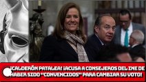 ¡Calderón PATALEA acusa a consejeros del INE de haber sido “convencidos” para que cambiaran su voto!