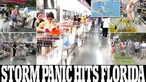 The chaos before the storm: Panic buying sweeps Florida as supermarket shelves are stripped bare of water, toilet paper and canned goods ahead of monster Hurricane Ian's 130mph winds