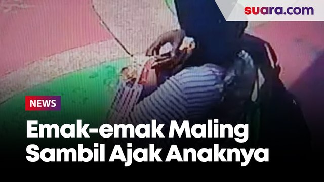 Terekam CCTV, Detik-detik Ibu Maling Tas di Kolam Renang Sambil Ajak Anak