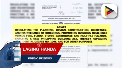 下载视频: Sen. Bong Go, patuloy ang pagsulong ng mga panukalang batas na makatutulong sa ating bansa tuwing may bagyo at kalamidad