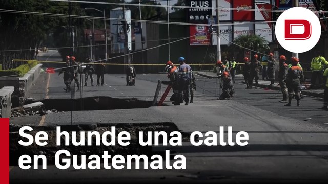 El hundimiento de una calle de Guatemala que ha dejado dos desaparecidos