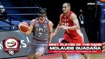 NCAA Season 98 | Best Player: Mclaude Guadaña (LPU vs EAC) | Men's Basketball Tournament Round 1