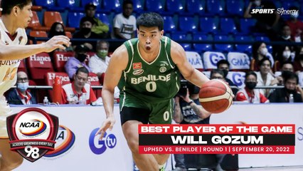 NCAA Season 98 | Best Player: Will Gozum (Benilde vs UPHSD) | Men's Basketball Tournament Round 1