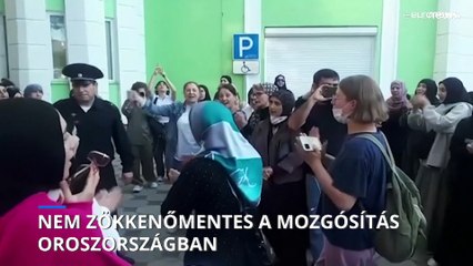 A legveszélyesebb orosz régióban asszonyok kergetik a rendőröket a mozgósítás miatt