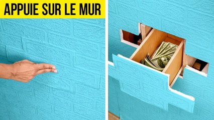 MANIÈRES BRILLANTES DE CACHER DE L'ARGENT & DES BIJOUX __ ASTUCES UTILES POUR LA MAISON