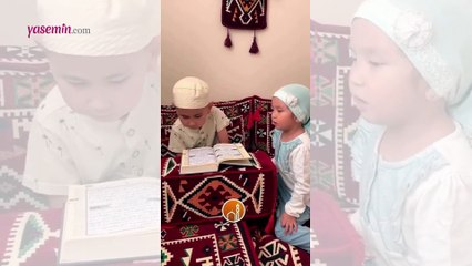 Kuran-ı Kerim okuyan minikler yürekleri ısıttı!
