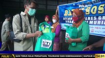 PRESISI UPDATE 14.00 WIB : Jurnalis Televisi Grobogan Bersama Satlantas Polres Grobogan Bagikan Paket Sembako Di Tempat Pengelolaan Sampah Jetis